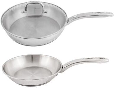 BergHOFF Belly Shape 18/10 Stainless Steel 3Pc Cookware Set With Glass Lid