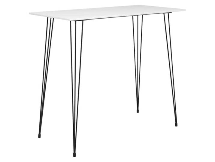 5-teiliger Barmöbelset Weiß MDF-Tischplatte, Stahlrahmen, PP-Sitzfläche, Max 110 kg, Für Haus und Garten