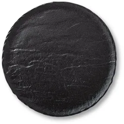 Wilmax England Wilmax Runde Servierplatte SlateStone Schwarz 30 cm Porzellan, 2er Set