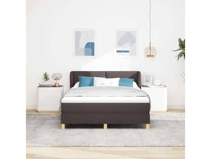 KTHLBRH Taschenfederkernbett, 140 x 200 cm, Dunkelbraun Verstellbares Kopfteil, Gestell aus Massivholz, Unterstützung 280 kg, mittlere Matratze