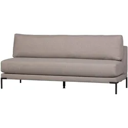 Bank Couple Element aus Melange-Stoff, modernes Design, taupe, 200 cm, gepolstert, für 3–4 Personen