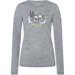 Super Natural, Damen, Funktionsshirt, Apres Ski (XL), Grau, XL