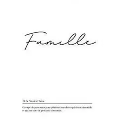 POSTER French Word Definition – Family A3 Rahmenlos