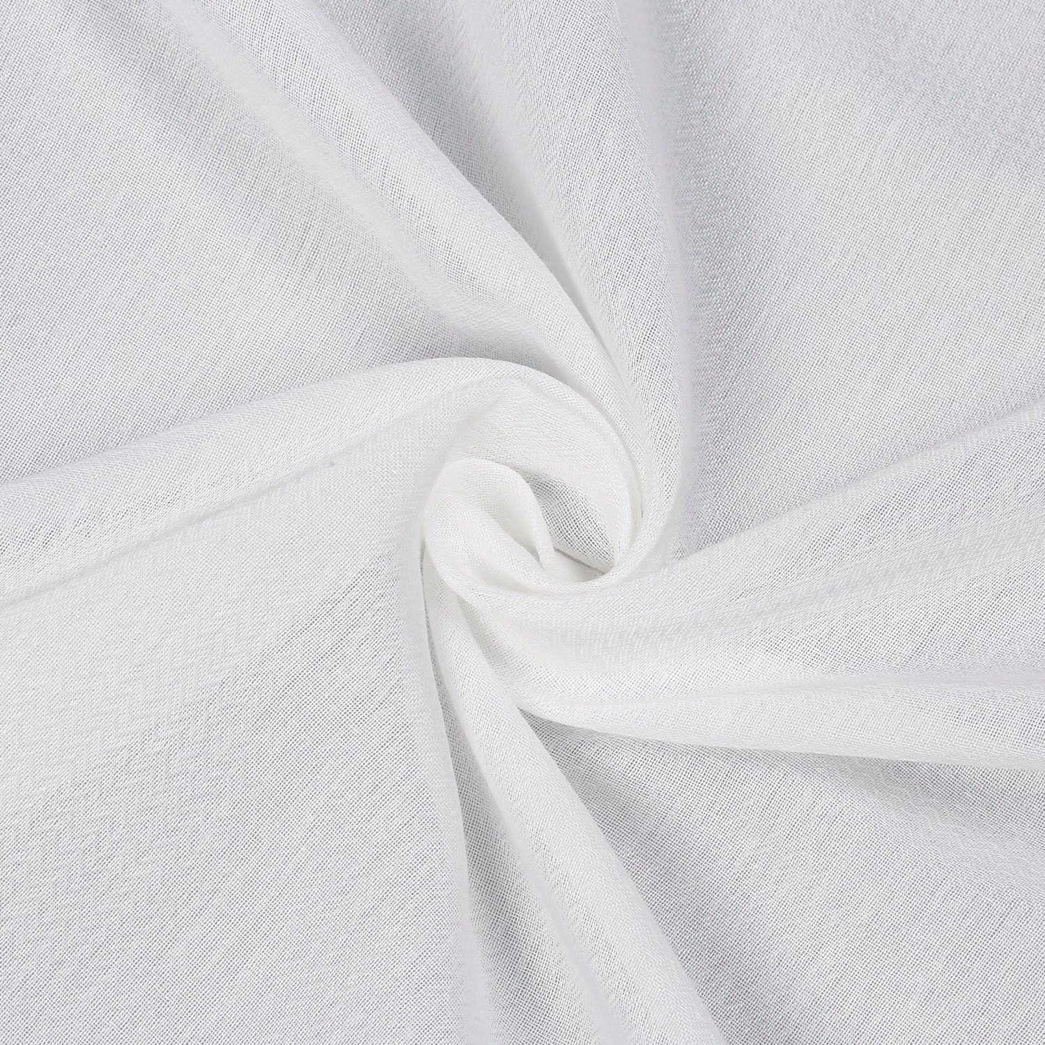 Gardine GERSTER "Maia" Gr. 1, weiss (weiß), B:140cm H:245cm, Wirkware, Polyester, Gardinen, Gardine, Schlaufenschal "Maia" uni weiß 245cm, Schlaufen, 140cm