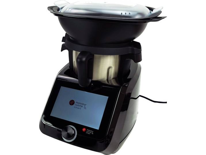 SilverCrest Küchenmaschine mit Kochfunktion Monsieur Cuisine Smart Limited Edition SKMS 1200 C1 Schwarz Black, 1200 W, 4,5 l Schüssel, WLAN-Funktion: für monatliche Rezepte-UpdatesII