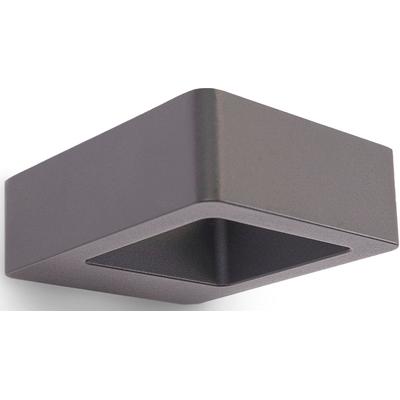 PACO HOME Wandleuchte "CRAWA", grau, H: 4,5cm, Leuchten, LED In & Outdoor Modern 3000K Up Down Garten Aussenbeleuchtung Flur, Wandleuchte
