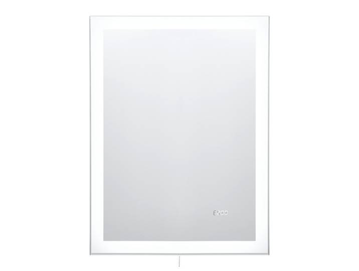 Wandspiegel in Grau inkl. LED 'Mirror Clock'