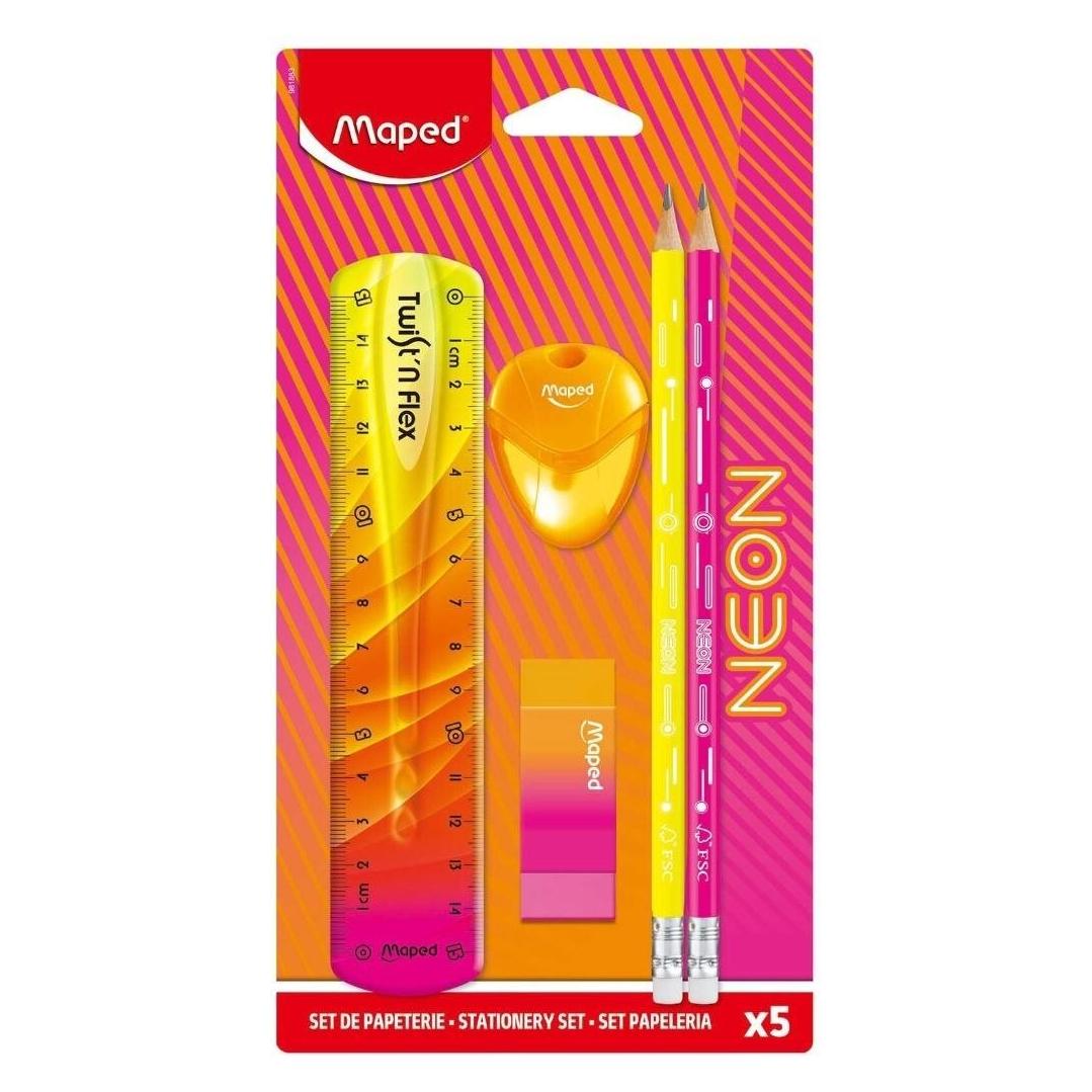 Maped Schul-Set NEON 5-tlg Blister (HB, 2x) (981883)