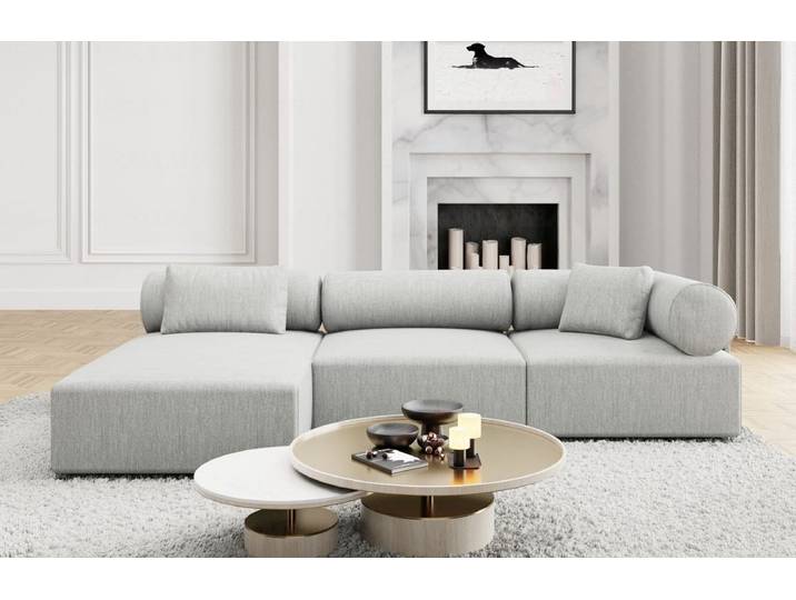 Couch Laguardia L-Form in Stoff