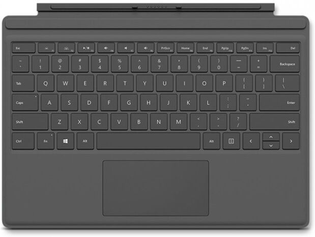 Microsoft Tastiera QWERTY Surface Pro Type Cover Pro Grigio/Grigio notte Pro 3/4/5/6/7 UK (M1725), A+