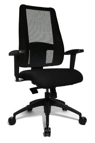 Topstar Lady Sitness Deluxe ergonomische bureaustoel met verstelbare armleuningen, zwart