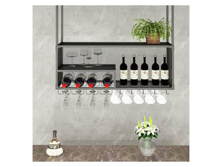 OOPDNEGAK Hängendes Pflanzen- Und Blumenregal, Hängendes Weinglasregal, Antikes Weinregal, Wandregal(80 * 30 * 100cm)