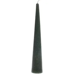 Chic Antique Stumpenkerze Kegel mit Glitzer, H25/Ø 4 cm, olive