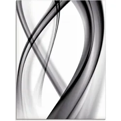 Glasbild ARTLAND "Abstrakte Komposition", schwarz (farbe bild(er): schwarz), B:60cm H:80cm, Bilder, in verschiedenen Größen