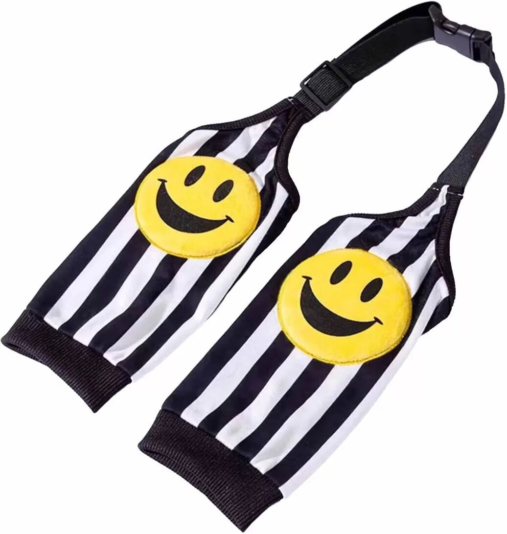 INF Gestreifte Smiley Tier Knieorthese - 2er-Pack: Schützende Hunde Ellenbogenpolster für mittlere bis große Rassen XXL