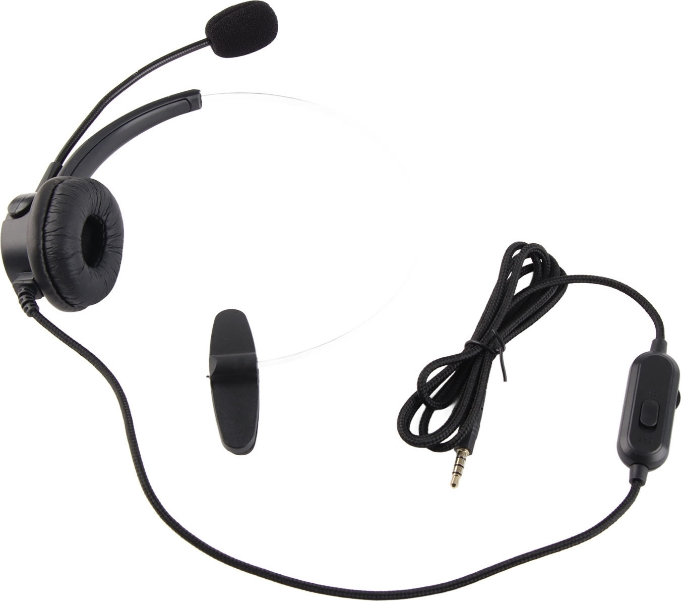 Cocosity Bedrade Mono Headset met 3,5 mm aansluiting voor klantenservice en callcenters