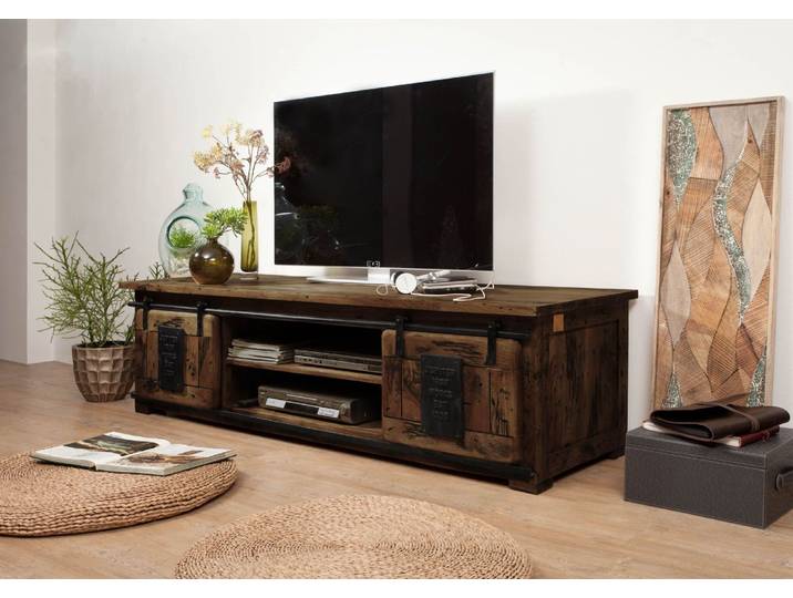 TV-Board Mango 180x55x50 braun lackiert RAILWAY #435