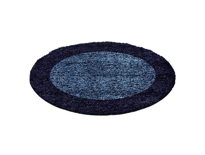 Tapis Shaggy CARPETTEX - Pile Longue - Bleu - 160 cm Rond