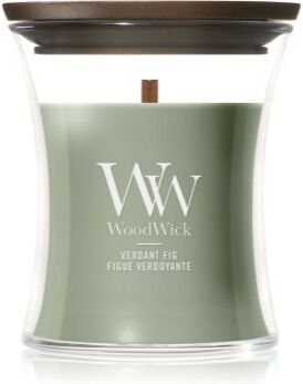 Woodwick Verdant Fig vela perfumada com pavio de madeira 85 g. Verdant Fig