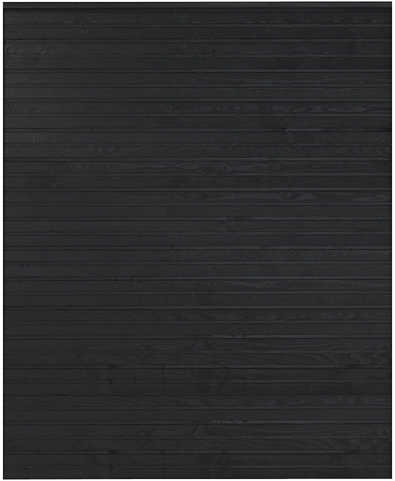 kaiserkraft PLUS Plank Profilzaun, Holz, BxH 1740 x 2030 mm, schwarz