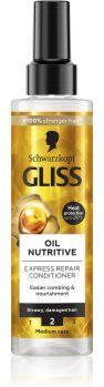 Schwarzkopf Gliss Oil Nutritive bálsamo regenerador para cabelos crespos e inflexíveis 200 ml. Gliss Oil Nutritive