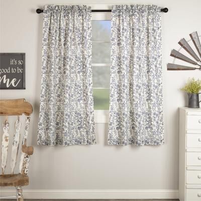 VHC Brands Doylestown Floral Short Panel Set of 2