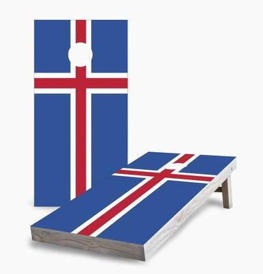Skip's Garage Icelandic Flag Regulation 2x4 Cornhole Game Set