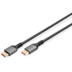 Digitus 16K DisplayPort Anschlusskabel, Version 2.1, 1m, 80G, schwarz