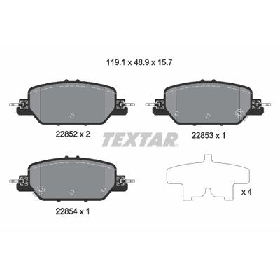 TEXTAR Bremsbelagsatz, Scheibenbremse 2285201 für HONDA (DONGFENG)