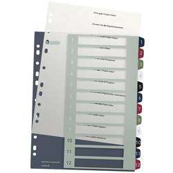 Leitz 1238 Style Register DIN A4 1-12 Polypropylen Mehrfarbig 12 Registerblätter extrabreit, PC-beschriftbar 1238-00-00