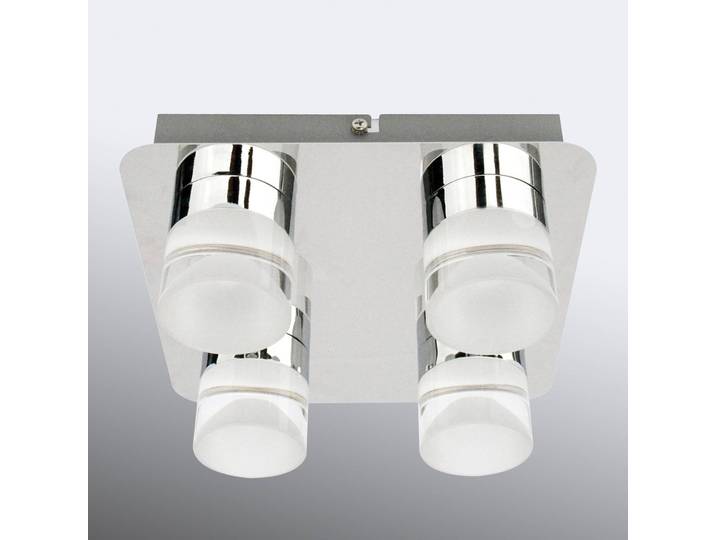 Ledino LED Deckenleuchte Stefanie, chrom / silber, für Flurbereich, Metall, Modern, Wandlampe