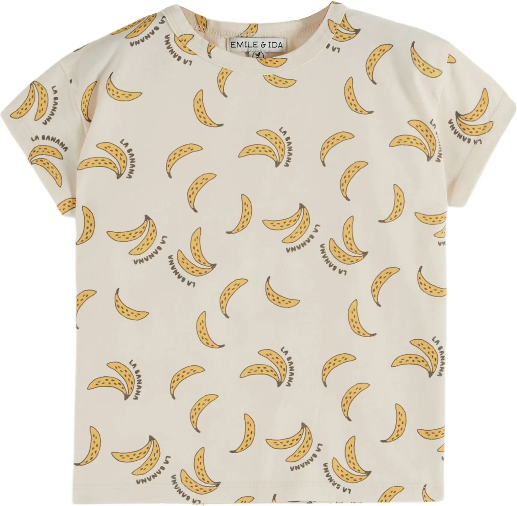 Emile et Ida T-shirt Bananes Coton Bio Crème 6 ans