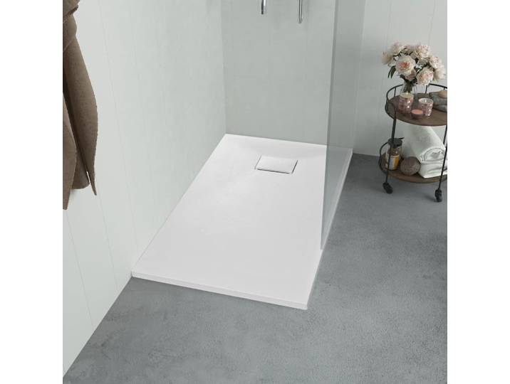 vidaXL Duschwanne SMC Weiß 90×80 cm