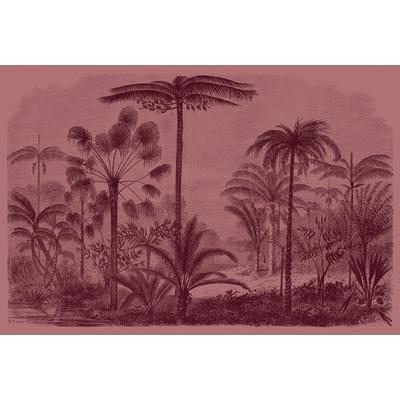 Fototapete LIVING WALLS "Walls by Patel Jurassic 2", rosa (natur), B:4m L:2,7m, Vlies, Tapeten, Vlies, Wand, Schräge