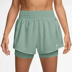 NIKE Damen Shorts W NK ONE DF HR 3IN 2N1 SHORT, Größe XL in Grau Grau