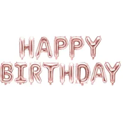 Folienballon Schriftzug Happy Birthday roségold