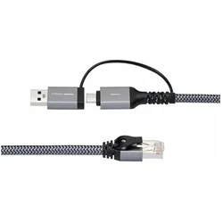 MicroConnect CAT6 FTP to USB A-C adapter (FTP, CAT6, 3 m), Netzwerkkabel