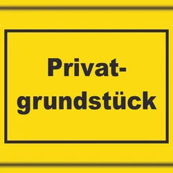 HB-Druck Privatgrundstück Schild gelb-schwarz A0 (841x1189mm)