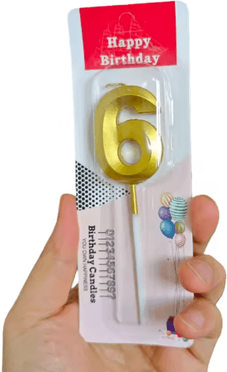 Inspire Picks 3D Gold Diamond Number Birthday Candles (09) Large Smokeless Cake Toppers For Birthdays & Anniversaries 6