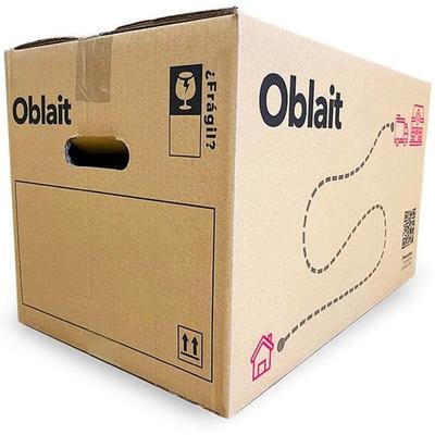 Muntrade Packung mit 20 Pappkartons 50 x 30 x 30 x 30 cm mit Griffen für Umzug und Lagerung. Hergestellt in Spanien mit doppelt verstärktem Karton. Braun