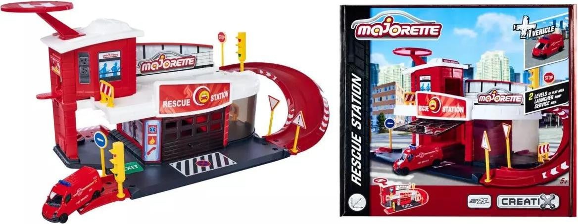 Simba Majorette Creatix Reddingspost met 1 voertuig