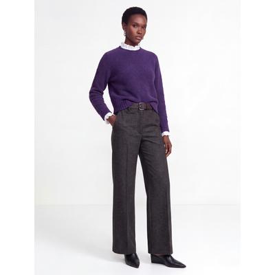 Rundhalspullover RICHROYAL "Rich & Royal", Damen, Gr. L, lila (evening lila), Obermaterial: 61% Polyacryl, 21% Wolle, 18% Polyester, Pullover Rundhalspullover