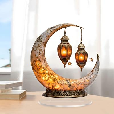 Inspired Living Celestial Moon And Stars Desk Ornament For Ramadan And Everyday Decor Celestial Moon And Stars Desk Ornament For Ramadan And Everyday Decor
