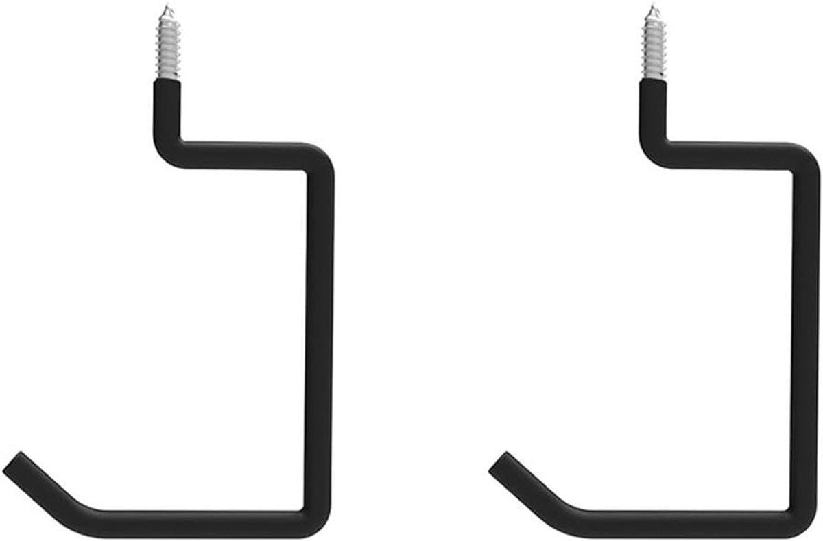 Set van 2 zwarte ladderhaken voor het ophangen van zwaar gereedschap