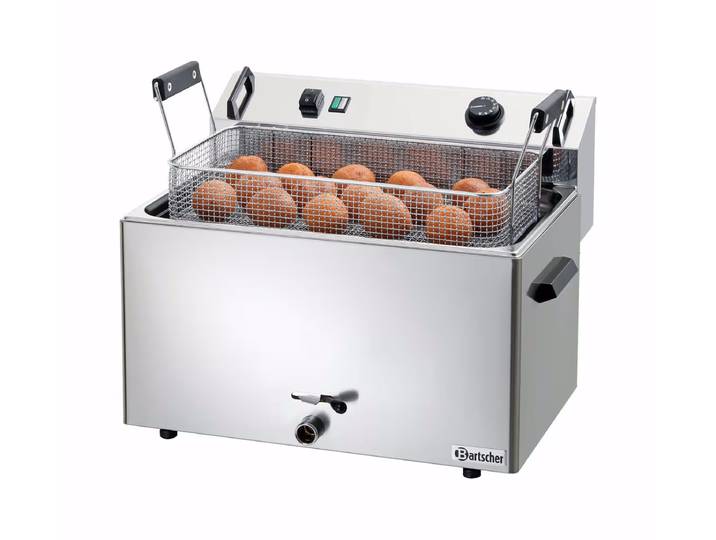 Bartscher Elektro-Backwarenfritteuse BF16E Gastro Fritteuse – Gastro Friteuse – silber