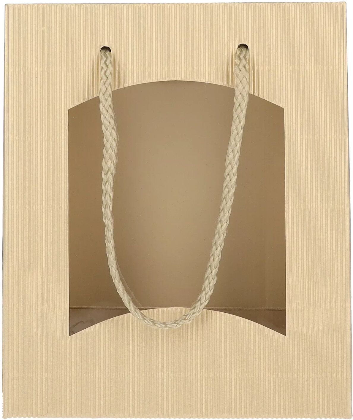Hochhaus Tragetasche CREME-GOLD Offene Welle MINI