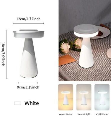 Uplifted Finds LED Wireless Table Lamp Rechargeable Touch Desk Light Restaurant Bar Desktop Mood Lighting white