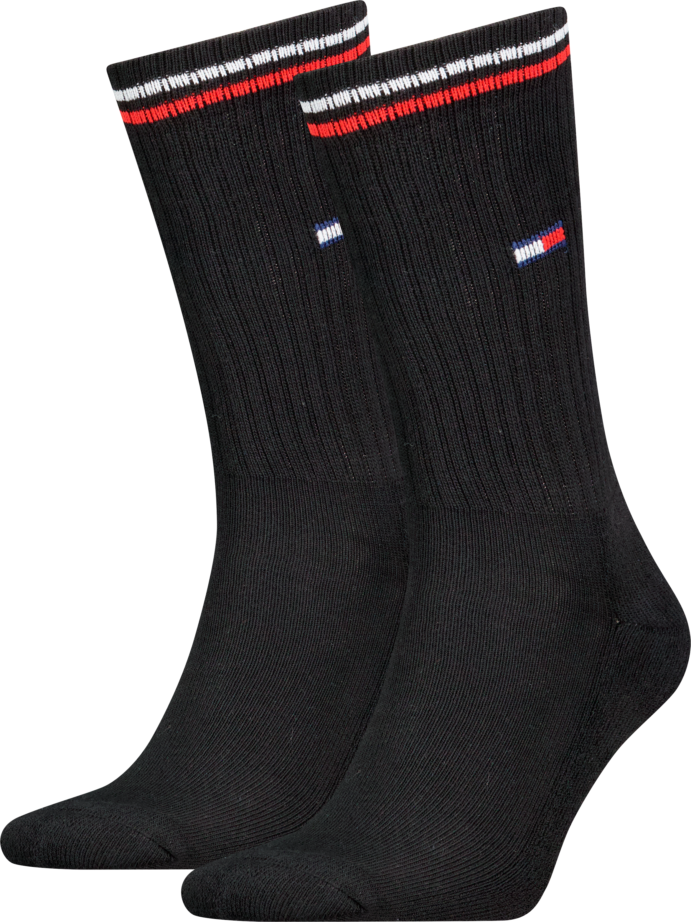 Tommy Hilfiger "TH UNI TJ SOCK 2P ICONIC" 2 Paar, Verstärkte Ferse und Spitze für zusätzliche Strapazierfähigkeit schwarz 39-42