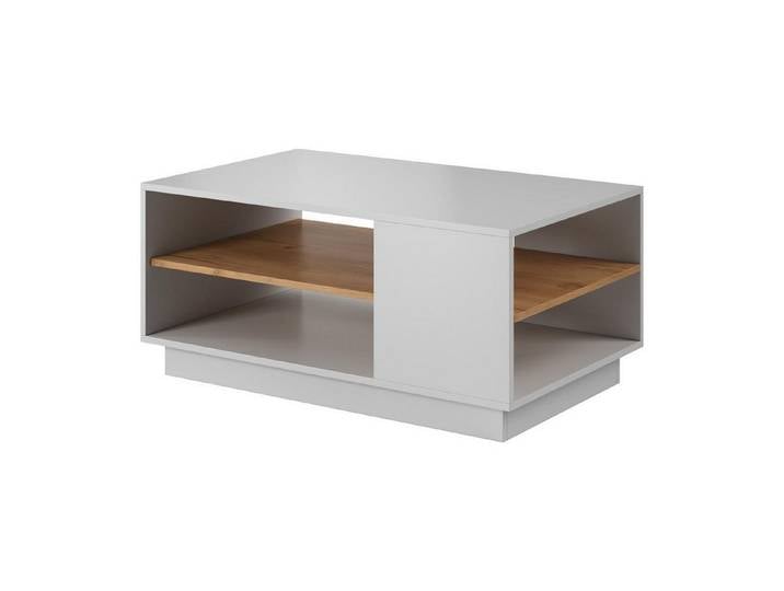 Compleo Couchtisch modern NONI, Farbe: weiß/eiche craft, Modern Wohnzimmer