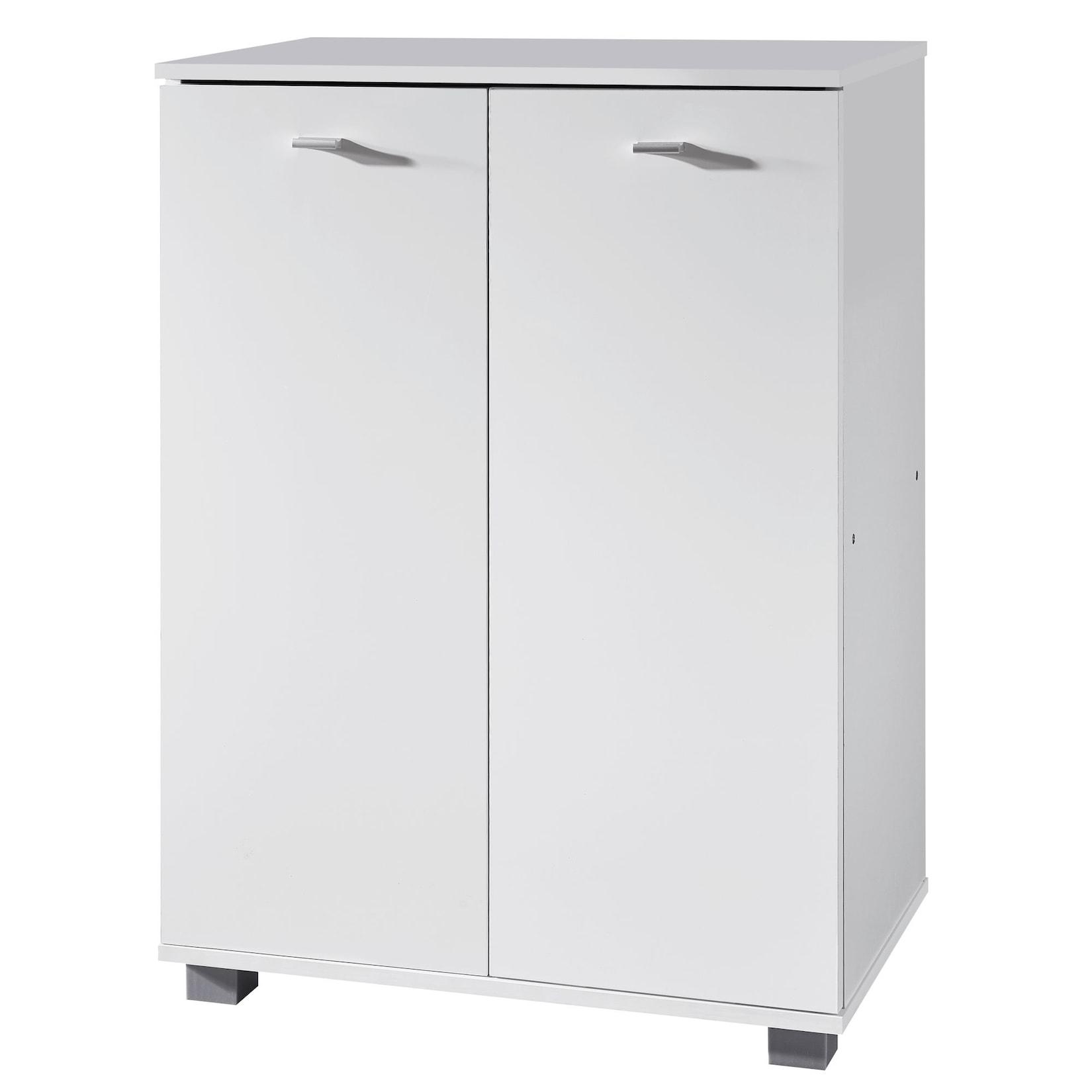 KADIMA DESIGN Schuhschrank-Kommode für bis zu 12 Paar Schuhe, 2 Türen, 3 Einlegeböden, in Buche, Weiß, Sonoma Eiche